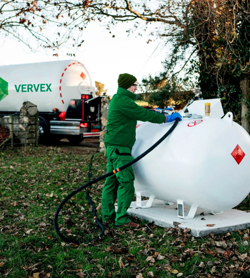 Заправка газгольдера в 